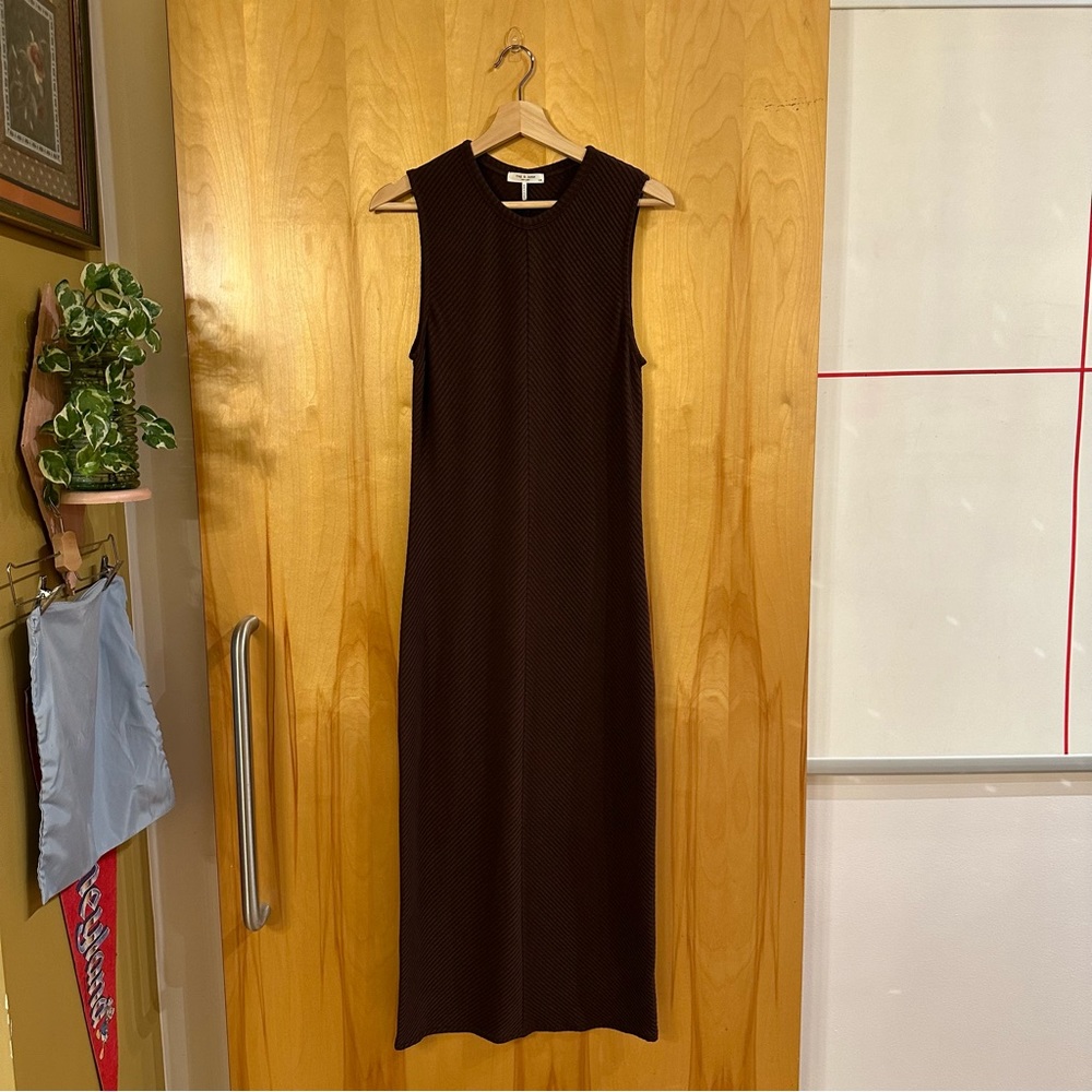 NWT Rag & Bone Echo Rib Tank Midi Dress Sz. L